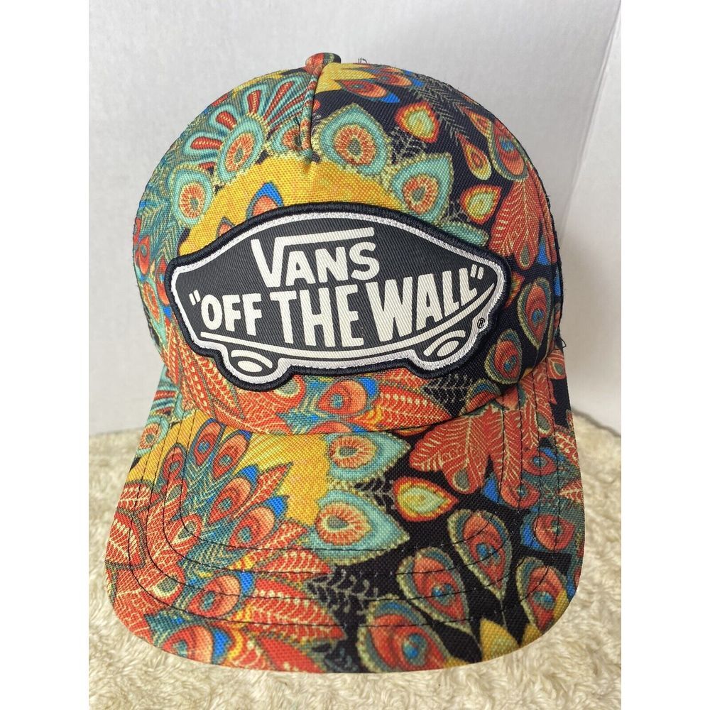 Vans Hat Unisex Paisley Peacock‎ Pattern Mesh Snap Back Adjustable